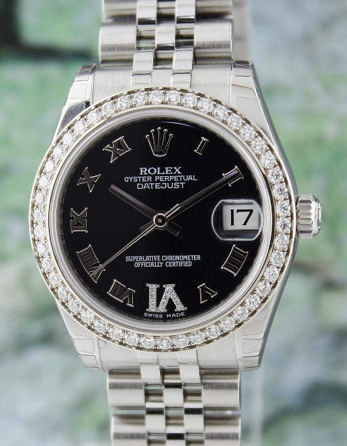 (image for) BRAND NEW ROLEX MID SIZE STEEL OYSTER PERPETUAL DATEJUST /178384